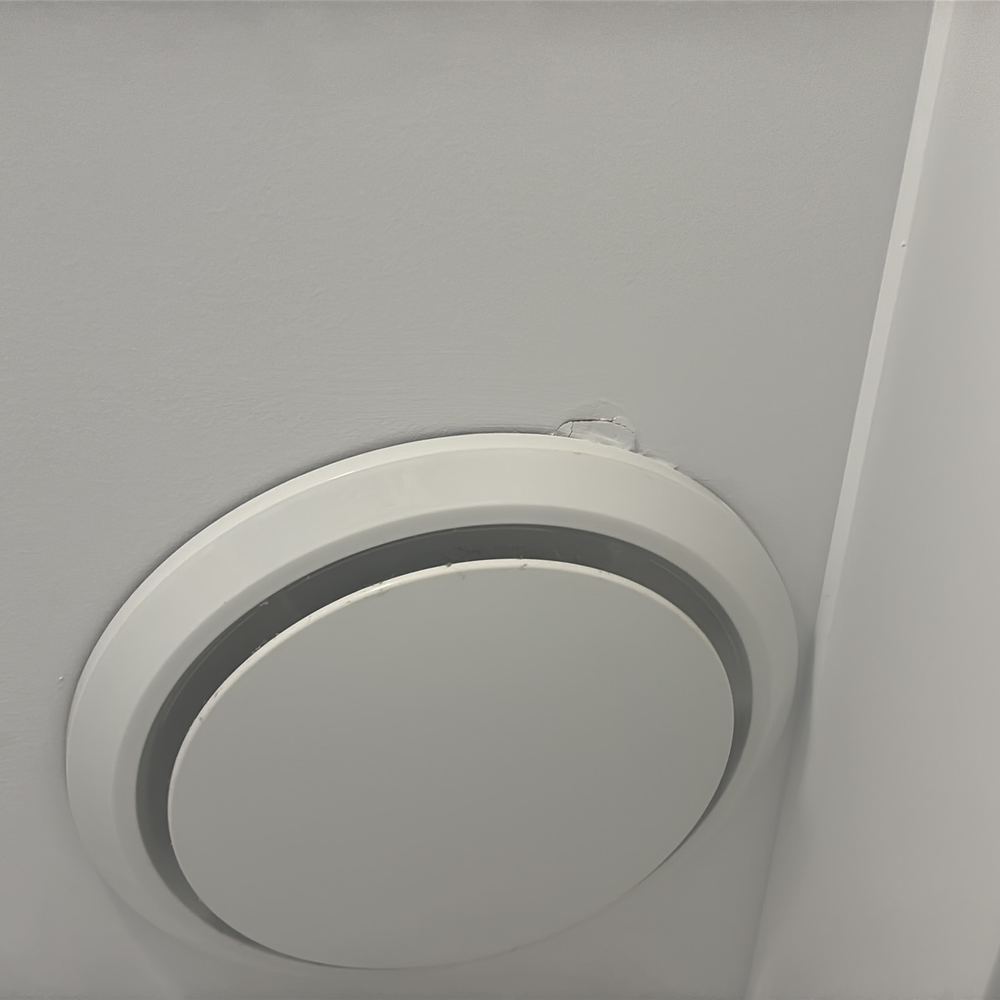 Minor plaster damage around a ceiling vent needing patching and paint, found during a building and pest inspection in Kalkallo
